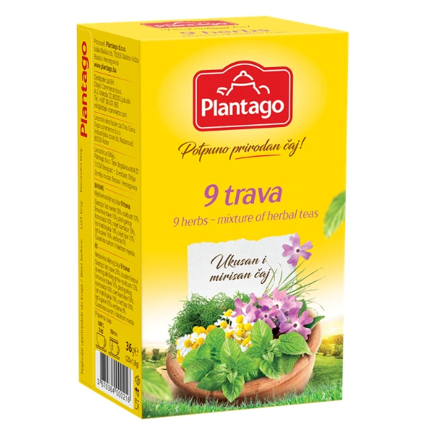 Čaj Plantago 9 trava 30g