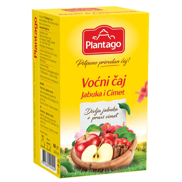 Čaj Plantago Voćni Jabuka sa Cimetom 60g