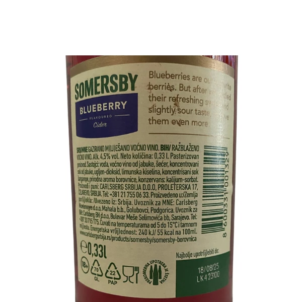Cider Somersby Borovnica 0,33l 