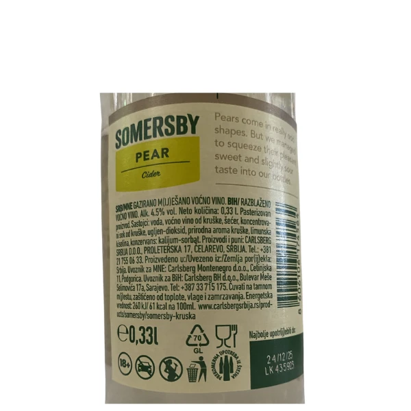 Cider Somersby Kruska 0,33l 