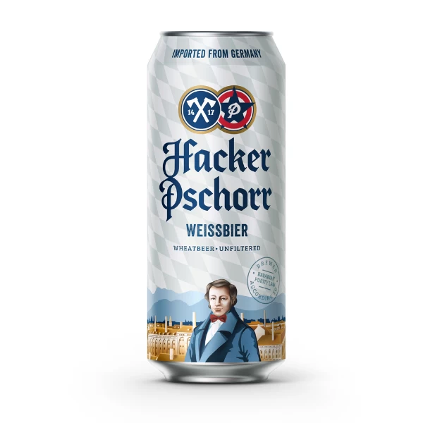 HACKER PSCHORR PŠENIČNO PIVO limenka 0,5l