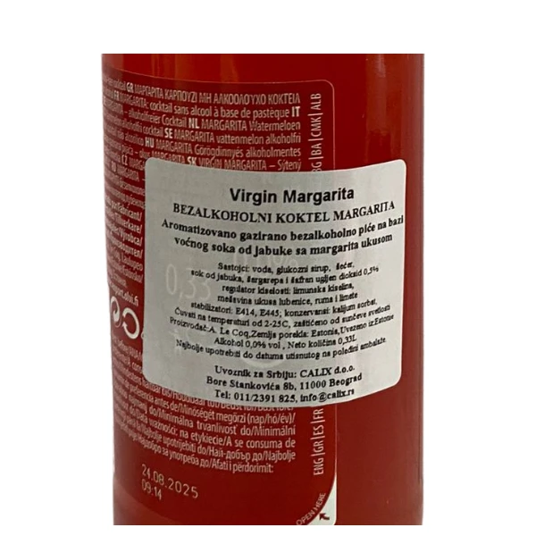 Koktel Virgin Margarita (bezalkoholni)