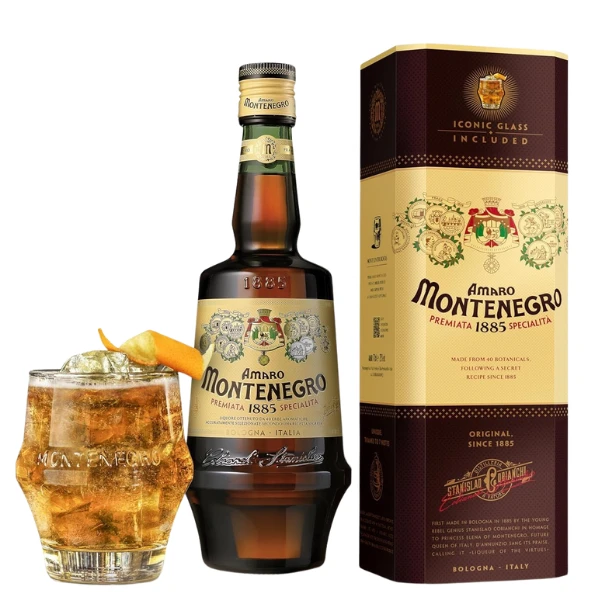 Liker Amaro Montenegro Gift Pack + Čaša 0,7l