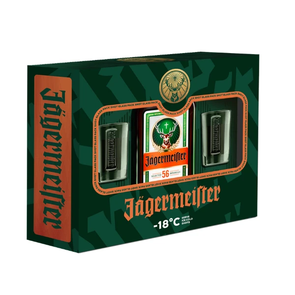 Liker Jägermeister (Jeger) 0,5l - poklon kutija sa 2 čaše
