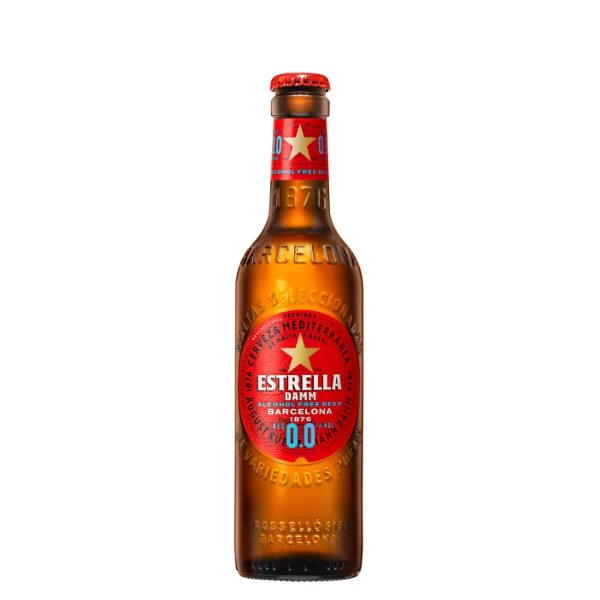 Pivo Estrella Damm Alcohol Free 0 %  0,33l Nepovratna Boca