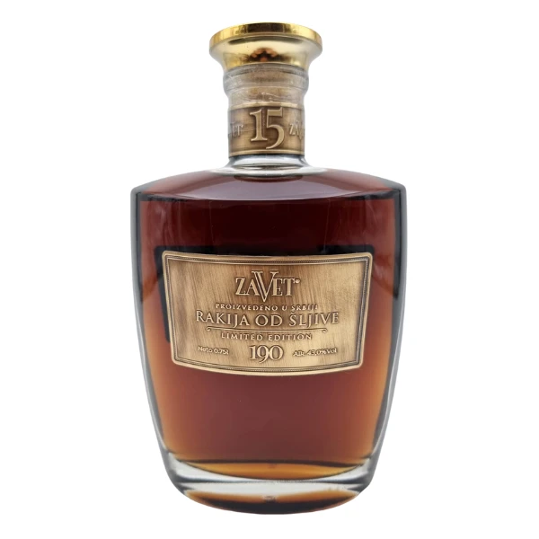 Rakija Zavet Šljiva 190 Limited Edition 0,75l