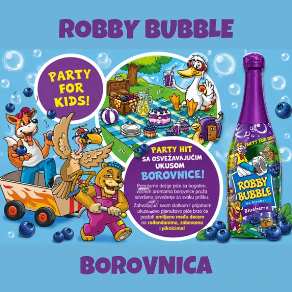 Robby Bubble Borovnica 0.75l