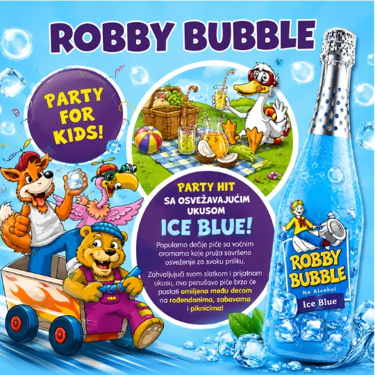 Robby Bubble Ice Blue 0,75l