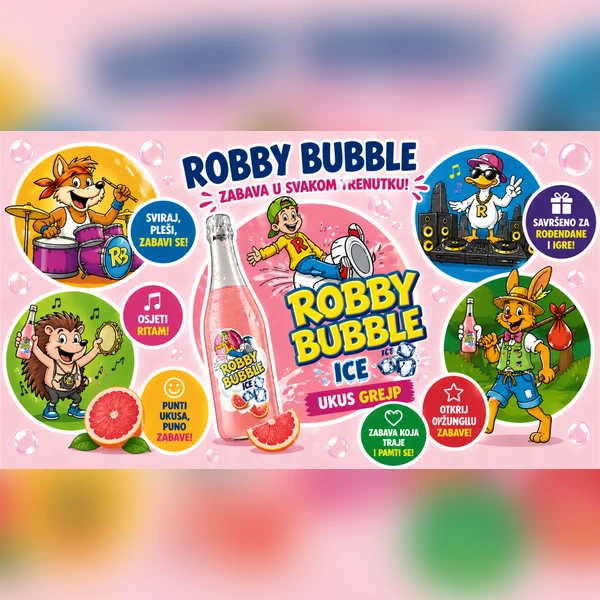 Robby Bubble Ice Pink 0,75l