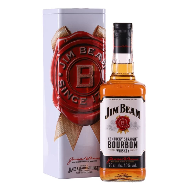 Viski  Jim Beam White - poklon metalna kutija