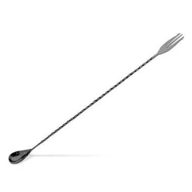 Barska kašika-viljuška Trident 40 cm crna 