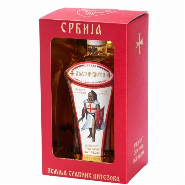 Rakija Zlatni Vitez 0,7l – otvoreno poklon pakovanje