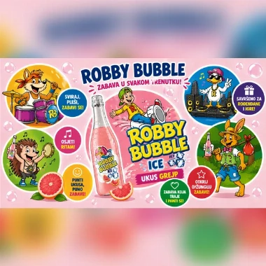 Robby Bubble Ice Pink 0,75l