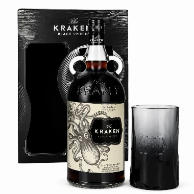 Rum Kraken Black Spiced 1 l + Poklon čaša