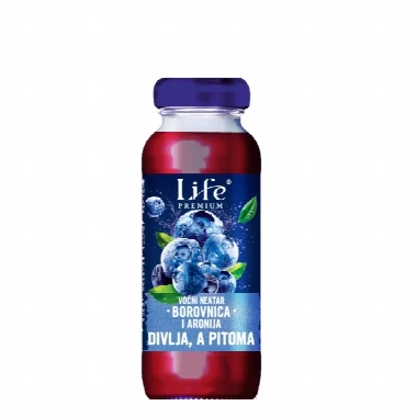 Sok Life Premium Nektar Borovnica i Aronija 0,2l fl.