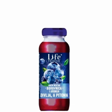 Sok Life Premium Nektar Borovnica i Aronija 0,2l fl.