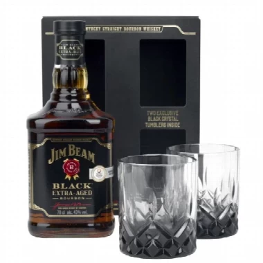 Viski Jim Beam Black + 2 poklon viski čaše 