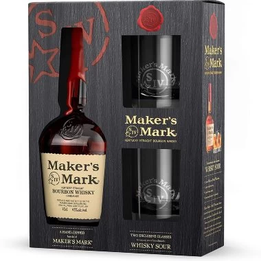 Viski Maker's Mark + poklon kutija sa 2 viski čaše